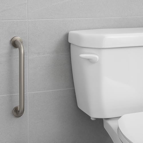 Commercial 24 Inch Stainless Steel Restroom Grab Bar, 1" Diameter Wall Mounted Grab Bar for Bathrooms and Showers - size: 24"