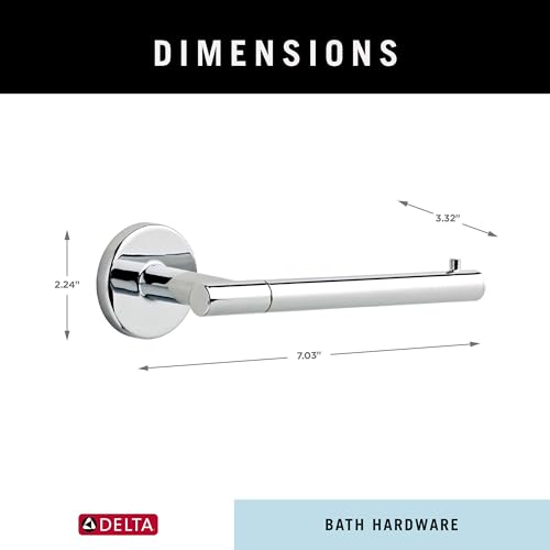 Delta Single Post Toilet Paper Holder | Polished Chrome | Wall Mount | Trinsic Bathroom Accessories