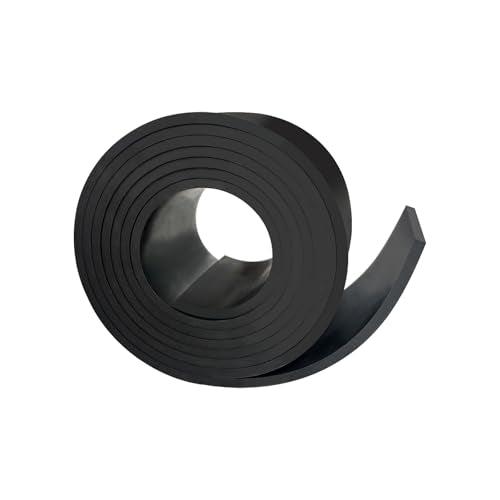 Black Solid Rubber Strip, 1/4 (.25)" Thick X 4" Wide X 10'Long | Solid Flat Rubber Roll for Anti-Slip, Anti-Vibration DIY Gaskets Crafts Sealing Supports Protection - size: 4"X10'X1/4,No Adhesive
