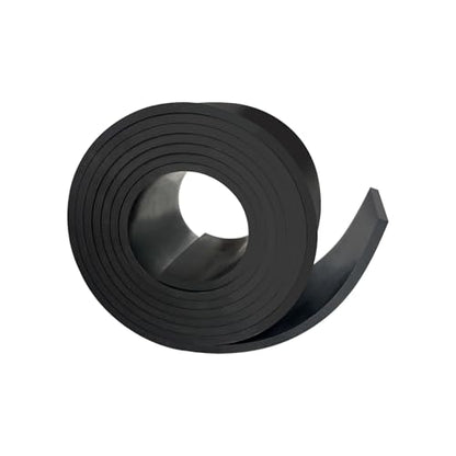 Black Solid Rubber Strip, 1/4 (.25)" Thick X 4" Wide X 10'Long | Solid Flat Rubber Roll for Anti-Slip, Anti-Vibration DIY Gaskets Crafts Sealing Supports Protection - size: 4"X10'X1/4,No Adhesive
