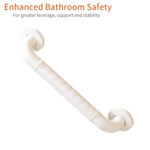 Non-Slip handrails, Stainless Steel Shower Safety Handles, Suitable for bathrooms, Elderly, Handicapped, Handicapped, and Pregnant Women (White, 23.6 1.4in) - size: 23.6*1.4in
