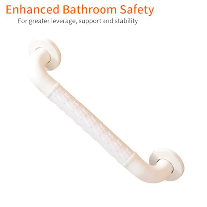 Non-Slip handrails, Stainless Steel Shower Safety Handles, Suitable for bathrooms, Elderly, Handicapped, Handicapped, and Pregnant Women (White, 23.6 1.4in) - size: 23.6*1.4in