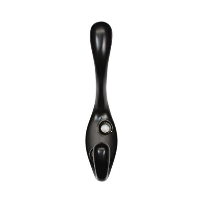 5 Pack Rok Hardware Heavy Duty Dual Home Closet Wall Towel Coat Hook, 3-1/2", Black ROKCH101BLK