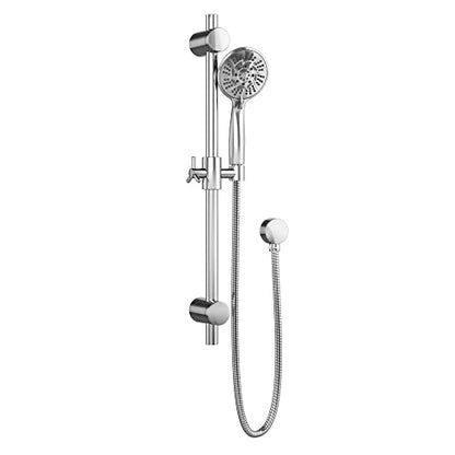 Refuge Rain Shower Head with Handheld Spray Combo - Polished Chrome Finish - 10" Rainfall Shower Head with Handheld Combo | Adjustable Slide Bar | 5-Function Handshower | Tru-Temp Valve | 2.5 GPM - color: Polished Chrome, size: 2.5 GPM