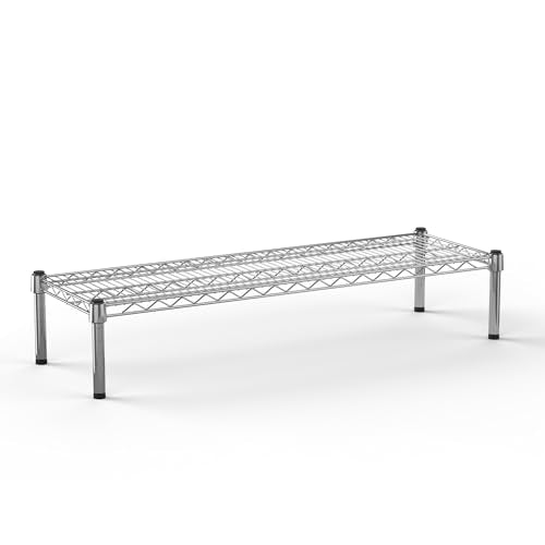 14" Deep x 42" Wide x 8" Height 1-Tier Wire Shelving Kit | NSF Commercial Storage Rack Unit - size: 14" Deep x 42" Wide