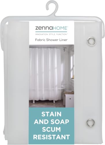 Zenna Home Shower Curtain Liner, Heavyweight Transparent Liner for Showers and Bathtubs with Rustproof Grommets and Weighted Hem, 8-Gauge EVA, 70 x 72 Inches, Frosty, (Pack of 12) - size: 72"W x 70"L (Pack of 12)