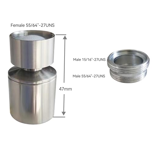 Brushed Nickel Rotate Sink Faucet Aerator.kitchen,bathroom faucet nozzle aerator,faucet extender, 360 degree swivel dual flow sprayer for sink tap head. - color: Brushed Nickel