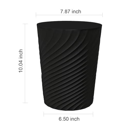 DAJITRE 1.8 Gallon Small Trash Can Wastebasket Recycling Bin Slim Profile for Compact Spaces Bathroom, Office, Bedroom, Kitchen (1.8 Gallon, Black) - color: Black, size: 1 Pack