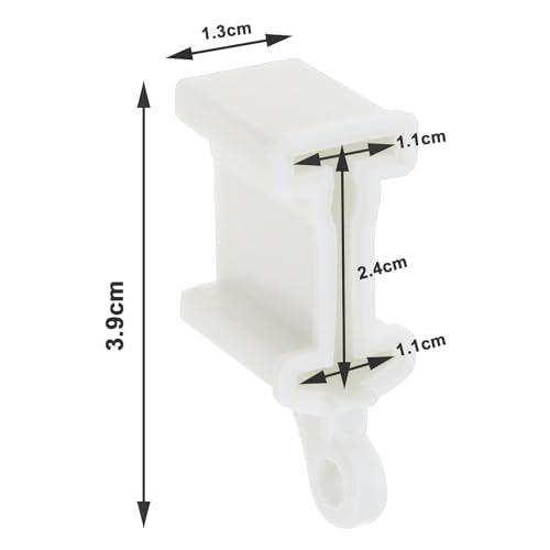 Create idea 8PCS White Curtain Rail End Stops Curtain Track Fittings End Caps for Bendable Curved Curtain Track Siding Ceiling Wall Mount Curtain Rail Ends Cap