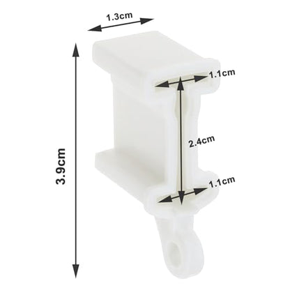 Create idea 8PCS White Curtain Rail End Stops Curtain Track Fittings End Caps for Bendable Curved Curtain Track Siding Ceiling Wall Mount Curtain Rail Ends Cap