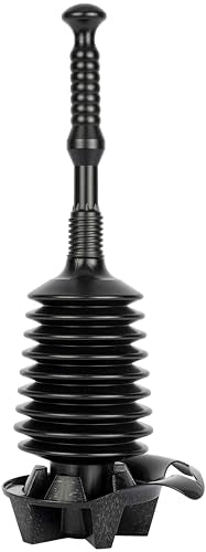 PRO Power™ Toilet Plunger Holder with Built-in Drip Tray - Durable & Easy to Clean Plastic Storage Solution with Ergonomic Handle - Made in USA, by Disabled Veterans - 4 Pack