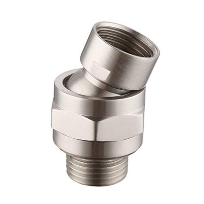 KES Shower Connector Ball Joint Shower Head Swivel Adapter Brass Adjustable | Shower Arm Extension Universal Component Brushed Nickel, PSB101-BN - color: Brushed Nickel