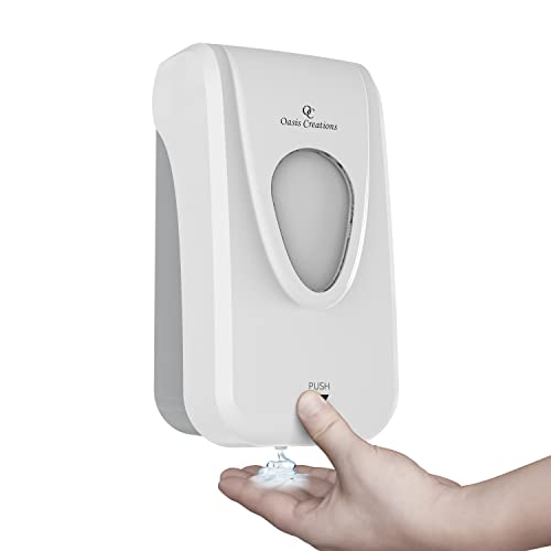 Manual Soap and Hand Sanitizer Dispenser, Soap/Lotion/Gel, Wall Mount, 1000ml/33oz. Commercial or Residential - White - color: White