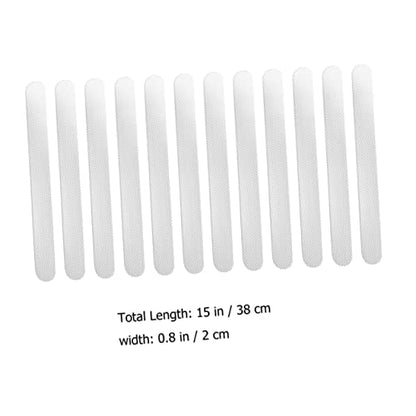 ULTECHNOVO 12pcs Slip Shower Stickers for Bathtub Safety Transparent Non Skid Strips Easy to Install for Bathroom Kitchen Stairs Floors and Swimming Pools