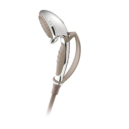 Moen DN8001CH Home Care Multi-Function Handheld Showerhead with Non-Positive Pause Control, Chrome Finish, Wall-Mounted Hand Shower with 7-Foot Hose and Lightweight Soft Grip Handle - size: Pack of 1