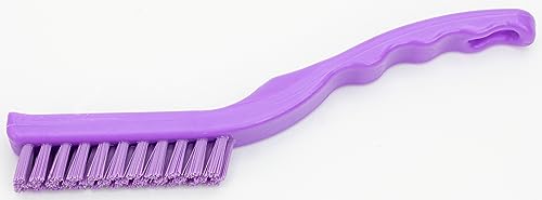 SPARTA Detail Brush Grout Brush, Crevice Brush with Hanging Hole for Bathroom, Kitchens, Countertop, Plastic, 9 Inches, Purple - color: Purple, size: 9 Inches