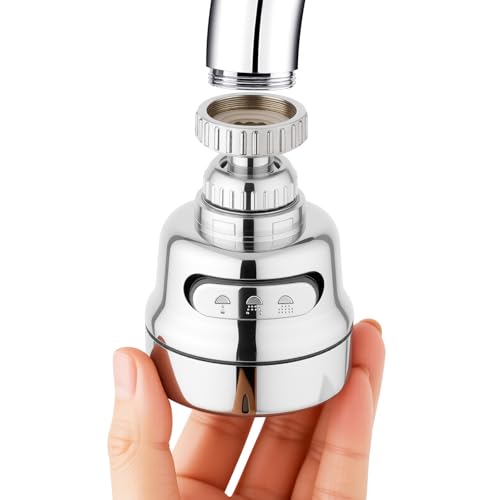 Faucet Extender 1pc Sink Aerator Rotatable Kitchen Faucet Head Replacement Pndbnq Faucet Sprayer Attachment Universal Faucet Nozzle Filter Adapter with Adjustable 3 Modes for Cold and Hot Water Output