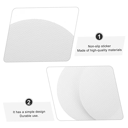 VOSAREA 20Pcs Slip Transparent Shower Stickers Round Safety Stickers for Bathtubs Stairs Pools Easy Installation Strong Adhesion Slip Protection