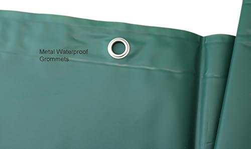 Dependable Industries inc. Essentials Premium 6 Gauge EVA Shower Curtain Liner - PVC Free Magnetized Bottom Odorless with Rustproof Grommets (Hunter Green) - color: Hunter Green