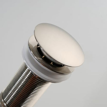 Pop-up Bathroom Sink Drain Stopper Without Overflow for Vessel Sink Lavotory Vanity, D01 (Brushed Nickel) - color: Brushed Nickel