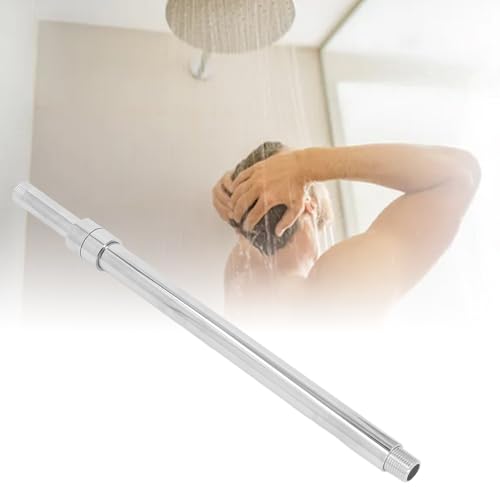 27.6in Stainless Steel Adjustable Ceiling Mount Shower Head Extension Arm - Leakproof, Durable Adjustable Length for Versatile Shower Setups and Easy Installation