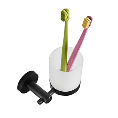 304 Stainless Steel Toothbrush Holder Gargle Cup Wall Mounted, Double/Single Set Wall Mount for Bathroom