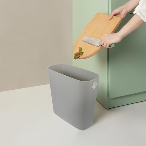 Ipetboom Narrow Space Trash Can for Bathroom Kitchen Bedroom Office Lightweight Material Capacity Garbage Bin with Smooth Surface Easy to Clean Space-Saving Design for Tight Corners and