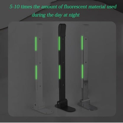 Grab Bars,Flip up Grab Bars for Bathroom,Folding Grab Bar,White | Stainless Steel Material,Night Glow Strips on Both Sides,Wall Mounted,Non Slip Waterproof Elderly Handicap Bars - color: White