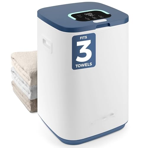 Bucket-23L Capacity Hot Warmer with Timer Function, Fits Up to Two Oversized Towels for Bathroom(Blue) - color: Blue