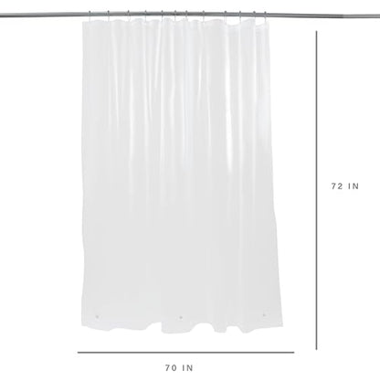 Bath Bliss Heavy Duty Shower Curtain Liner, 3 Magnet Hem, White - color: White