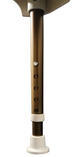 MedGear A-0235A6 Tool-Free DURA Shower and Tub Chair (Almond Seat and Back, Bronze Tubing)