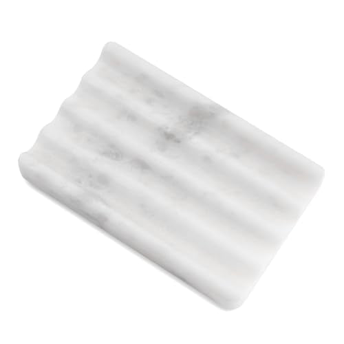 2 Pcs Marble Soap Holder, Soap Dish for Shower, Bathroom, Kitchen, Multi-Function Bar Soaps Holder, Soaps Saver with Water Ripple Design, Soap Tray(Namib Fantasy) - color: Namib Fantasy