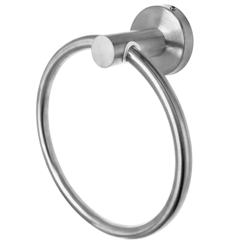 Brushed Nickel Towel Ring, Stainless Steel, 1 Pack | Hand Towel Holder, Modern Rack Hanger, Round, Bathroom Wall Mounted - color: Brushed Nickel, size: 1 Pack