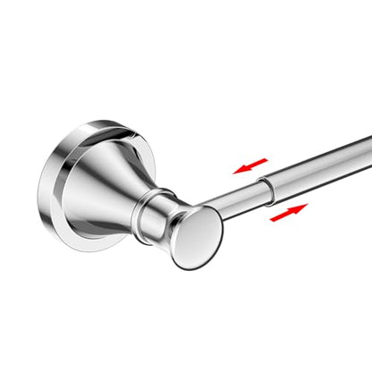 Towel Racks for Bathroom Wall Mounted Bath Towel Bar Polished Chrome | Adjustable 16-26 In, Wall Mounted Towel Holder, Stainless Steel, Rustproof, Towel Bar Rod Hanger Hardware Accessories Hotel - color: Polished Chrome