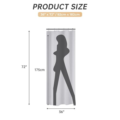 AmazerBath Stall Shower Curtain 36x72, Heavy Duty Plastic, Grey with 2 Weighted Stones and 6 Grommet Holes - color: Grey, size: 36"W x 72"L (Pack of 1)