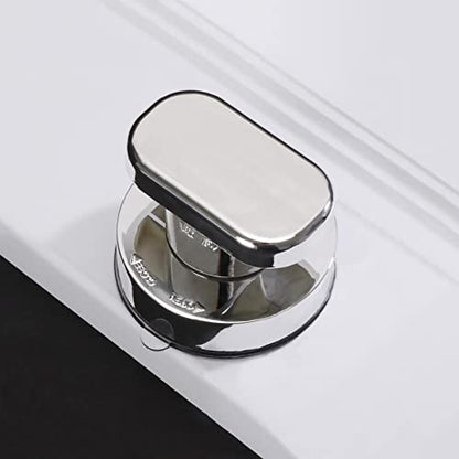 Glass Handle, Suction Cup Handle, Suitable for Bathroom, Cabinet, Terrace Sliding Doors, Shower Handrail. No Holes Needed - color: Small silver