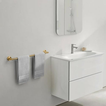Bathroom Towel Bar 24 Inch Towel Rack Wall Mount Bath Towel Holder Modern Towel Rod Gold Bath Towel Hanger Stainless Steel Brushed Brass Bathroom Accessories Towel Rail Single Towel Bars Brushed Gold - color: Brushed Gold, size: 24 Inch
