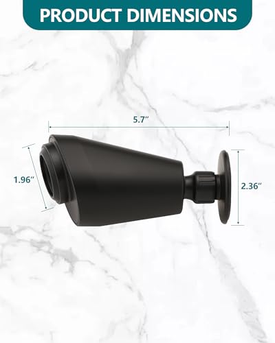 Adjustable Shower Holder Compatible with Delta Fit Kohler Magnetic Handheld Showerhead - 3M VBH Adhesive Tape for Strong Hold, No Drill, Any Height Use, Matte Black - size: Matte Black
