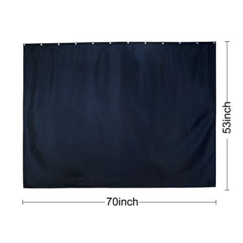 Barossa Design 70x54 Snap-in Shower Curtain Liner Replacement Navy | 2 Bottom Magnets, Fabric, Removable, Water Repellent, Machine Washable, Hotel Style, 70" W x 54" H Inner Liner - color: Navy, size: 70"W x 54"L (Pack of 1)