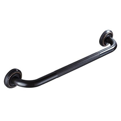 18-Inch Textured Shower Grab Bar, Oil Rubbed Bronze, Bathtube Safety Handrail - color: Mh, size: 18 Inch (Pack of 1)