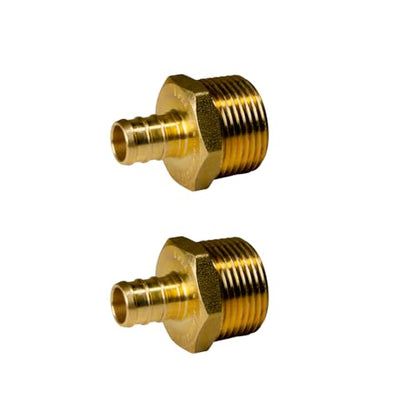 2 Pack XFITTING 1/2 inch Pex x 3/4 inch Male NPT Adapter, Barb Crimp - size: 1/2" Pex x 3/4" Male