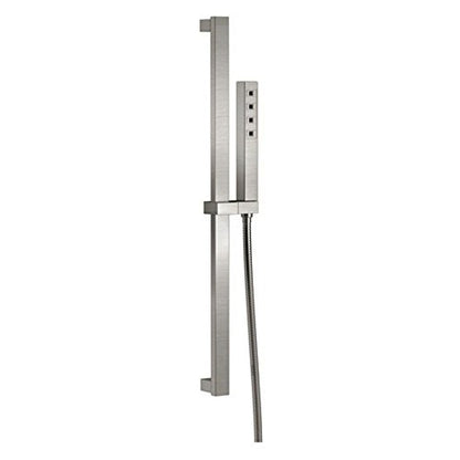 Delta Faucet Single-Spray H2Okinetic Slide Bar Hand Held Shower with Hose, Brushed Nickel Handheld Shower Head, Slide Bar Hand Shower, Handheld Shower, Detachable Shower Head, Stainless 51567-SS - color: Stainless
