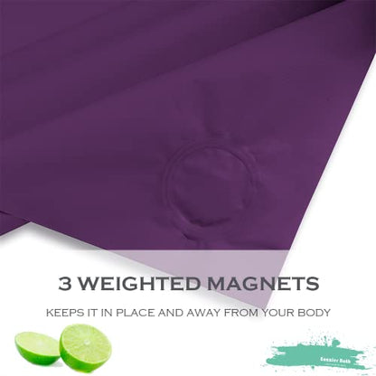 Purple Plastic Shower Curtain Or Liner, 72x72 Inch Lightweight Purple Cuctus Plastic Bathroom Shower Showroom Inner Curtain with Rustproof Metal Grommet Holes and Weighted Magnets - color: F01-purple Cuctus Flower, size: 72"W x 72"L (Pack of 1)