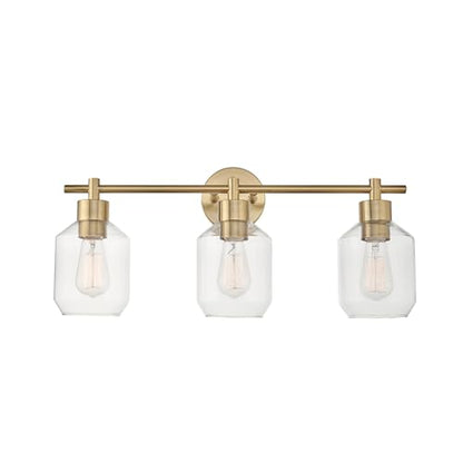 Globe Electric 51638 3-Light Vanity All-in-One Bathroom Set, 5 Piece Gold Finish - color: Gold