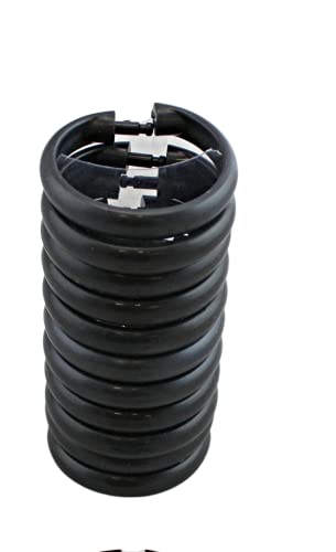 12 Piece Plastic Basic Locking Round Hook Easy Gliding Shower Curtain Rings Fits All Standard Size Shower Rods (Black) - color: Black