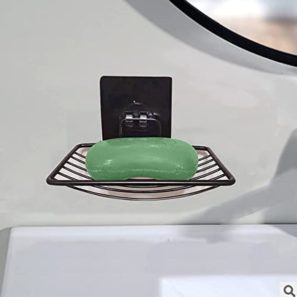 Stainless Steel Bar Soap Dish, Draining Soap Holder Sink-Black 2pcs | Shower Bathroom Tub Kitchen - color: Metal Black