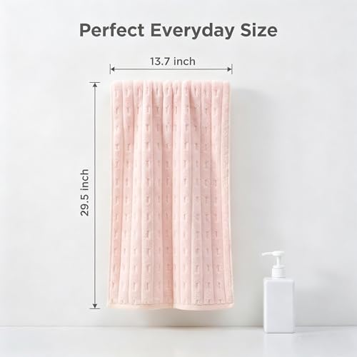 3 Pack Microfiber Hand Towels for Bathroom with Hanging Loops Quick Dry Small Towel Set for Bathroom Kitchen 14 x29.6inch (Pink) - color: Pink