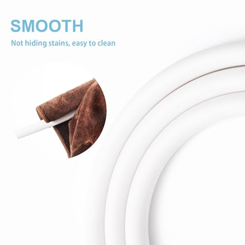 OFFO Ultra-Flex Shower Hose, 120 in Premium RV PVC Handheld Shower Head Hose Flex Hoses Extension with Brass Insert and Nut for Bathing Pet Bathing, Smooth White - color: Smooth White, size: 120 in