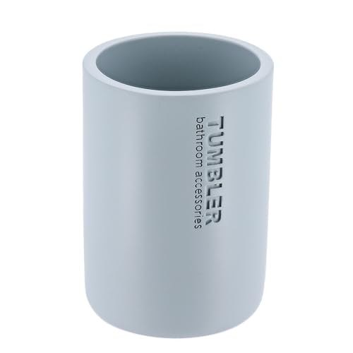 Bathroom Cup, Toothbrush & Toothpaste Holder, Modern, Matte Light Blue | Resin, Compact, Vanity Organizer for Toothbrushes, Razors & Makeup Brushes, Easy to Clean Surface, Durable Construction - color: Light Blue