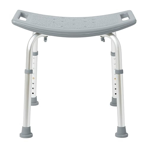 Dr. Dunley Bath Chair for Seniors, Shower Seat with Back, Suction Feet, Non-Slip Adjustable Height Shower Bench for Elderly (No Backrest) - size: No Backrest